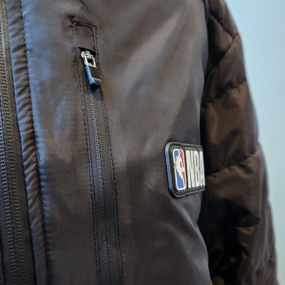 NBA Puffer Coat, Black, Size Large, New With Tags, Hoodie, Mens Basketball - Picture 12 of 16